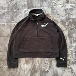 PUMA Men's Black Zip-Up Sweater